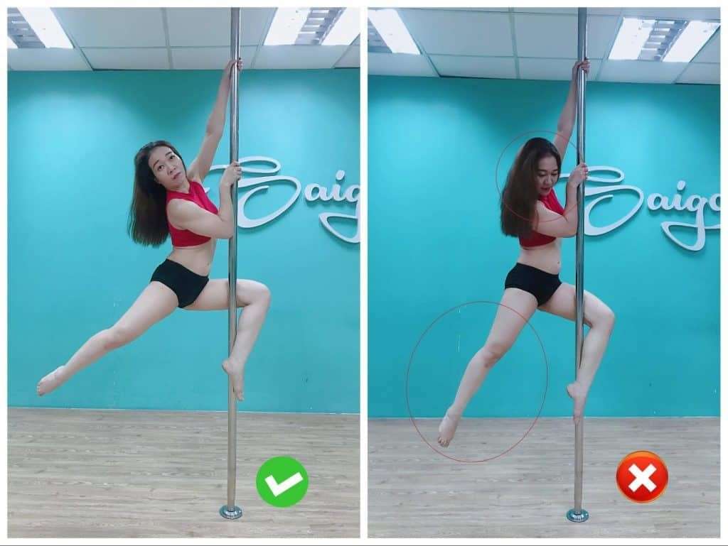 Động tác quay trên cột