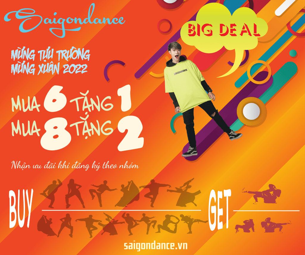 CHƯƠNG TRÌNH KHUYẾN MÃI THÁNG 1-2022 TẠI SAIGONDANCE 2