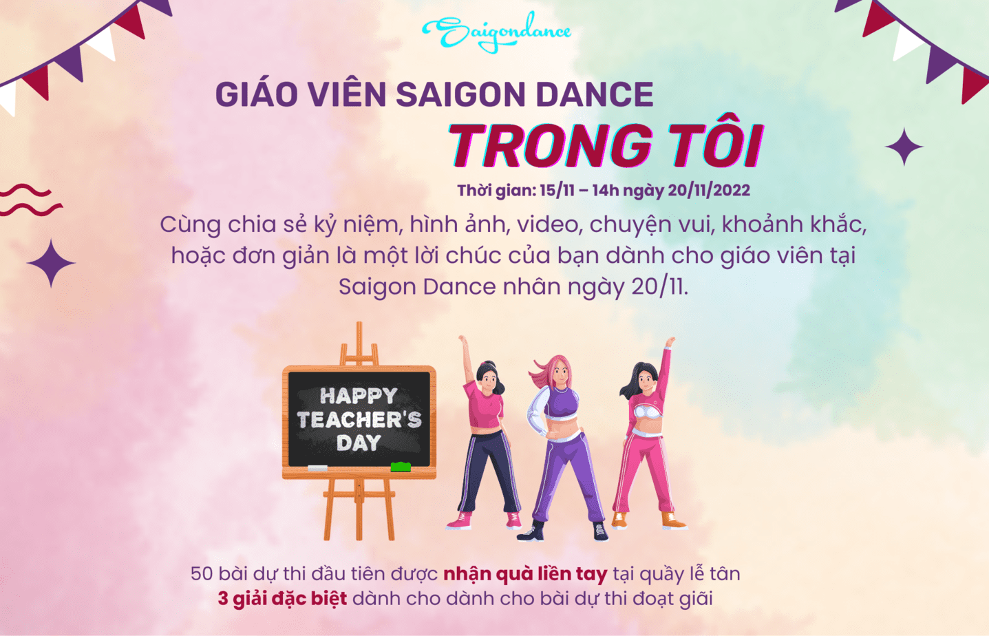 Nhận quà liền tay cùng Cuộc thi "Giáo viên Saigon Dance trong tôi" 16