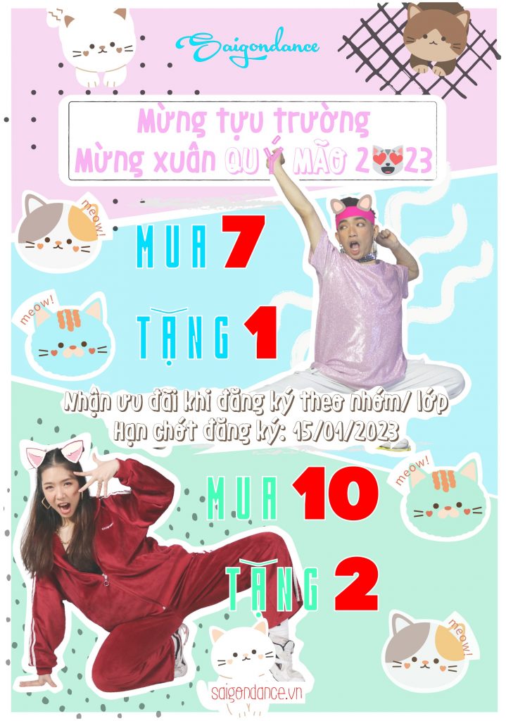 CHƯƠNG TRÌNH KHUYẾN MÃI THÁNG 1- 2023 TẠI SAIGONDANCE 2