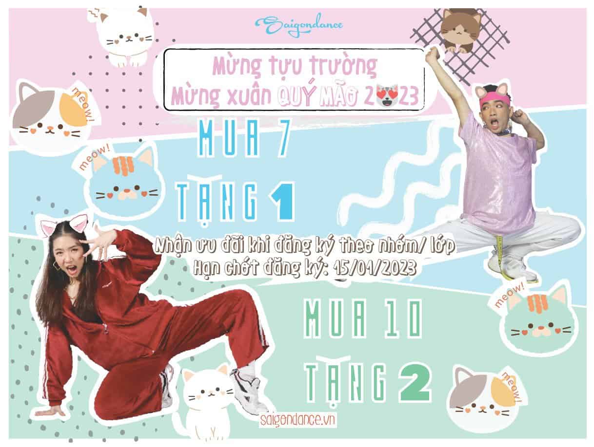 CHƯƠNG TRÌNH KHUYẾN MÃI THÁNG 1- 2023 TẠI SAIGONDANCE 21