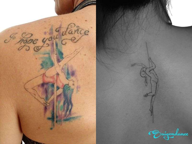 Hình xăm vũ công múa cột đẹp