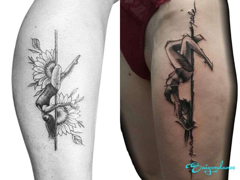 Hình xăm đam mê múa cột đẹp